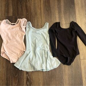 A trio of dance leotards